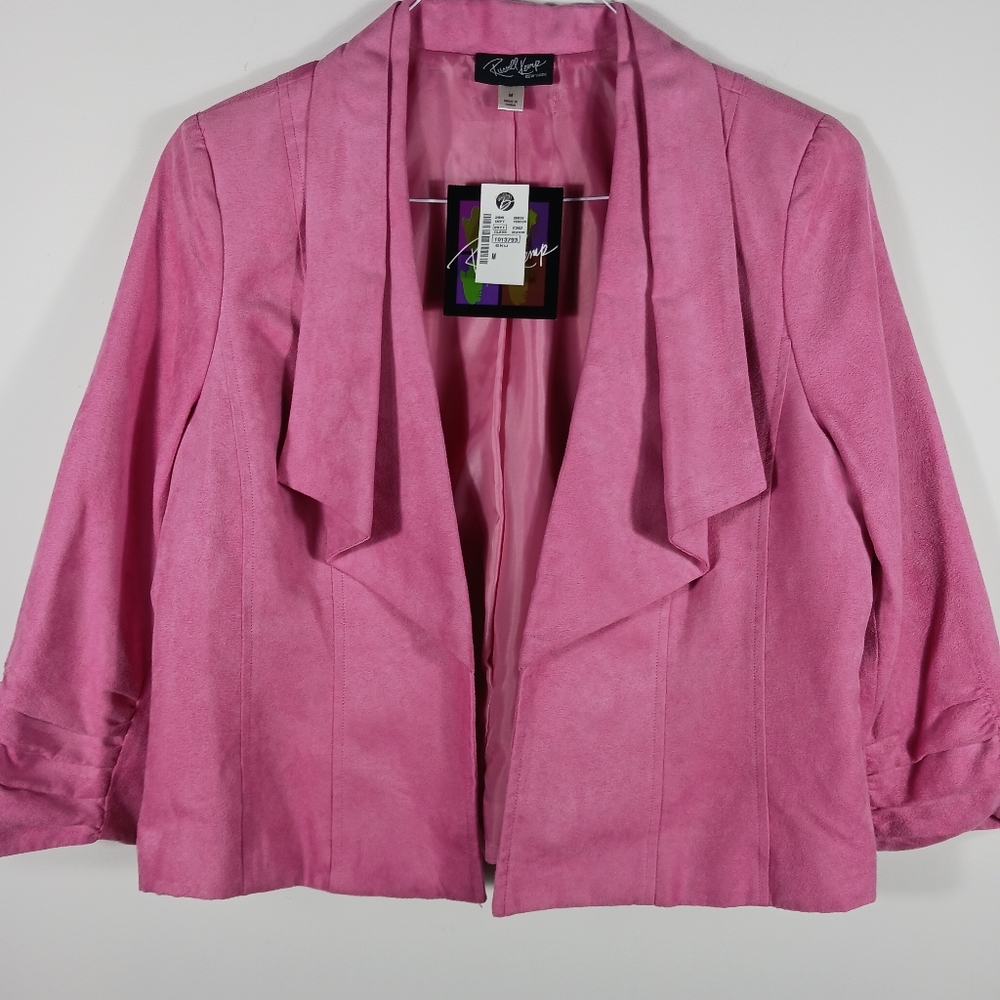 NWT Russell Kemp Pink Microsuede Blazer Size M